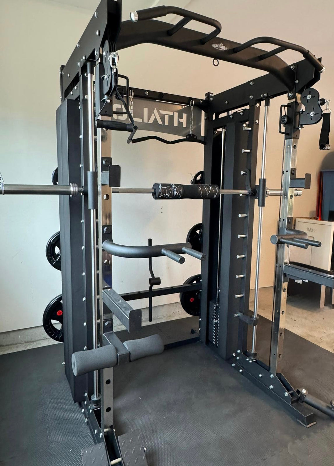 U-Pro-01 All-in-One Smith Machine Functional Trainer – Commercial Gym System with 308 lb Cast Iron Weight Stacks