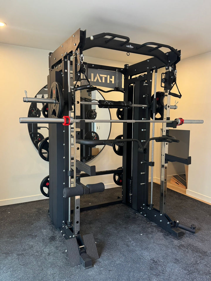 U-Pro-01 All-in-One Smith Machine Functional Trainer – Commercial Gym System with 308 lb Cast Iron Weight Stacks