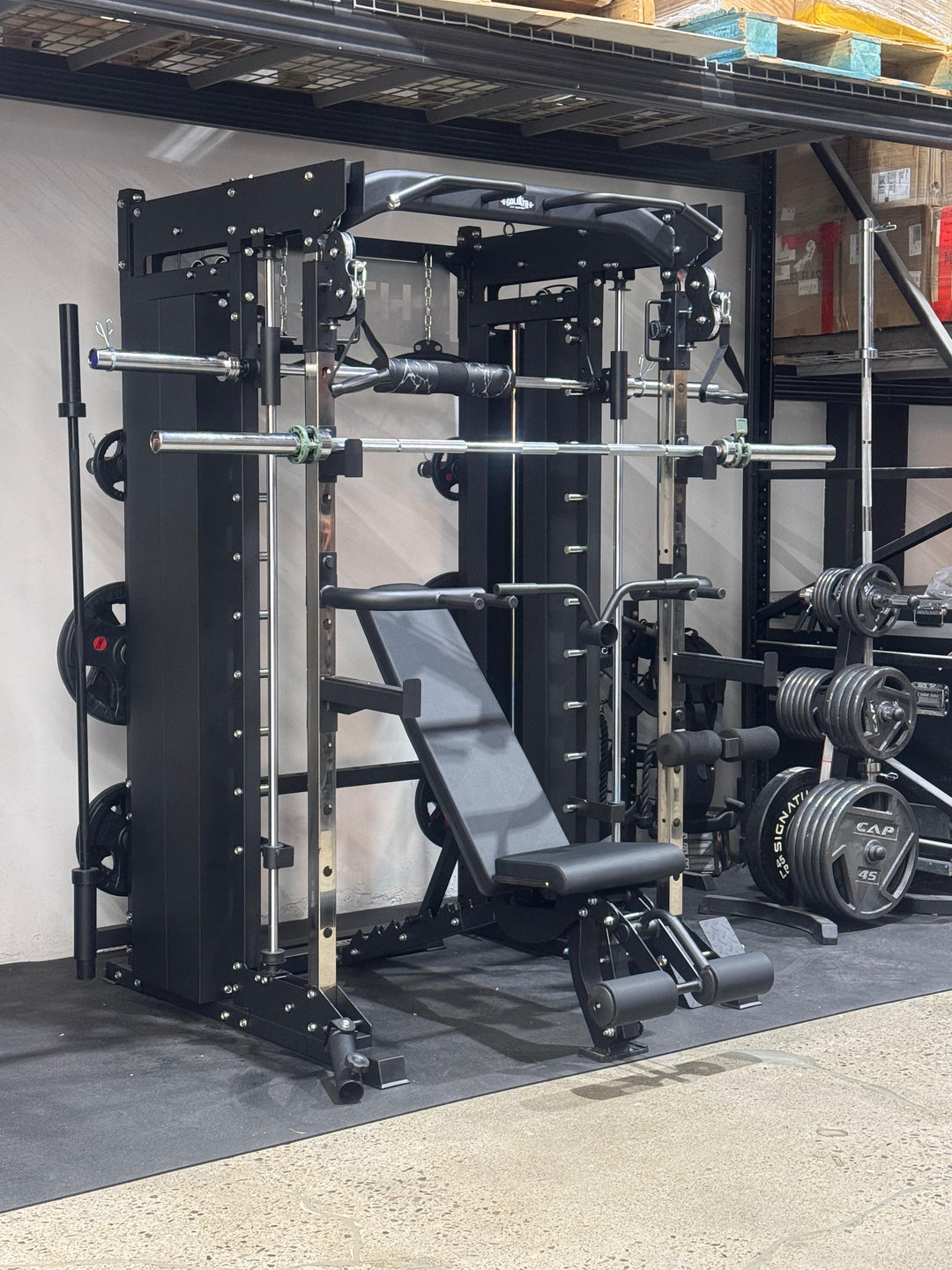 U-Pro-01 All-in-One Smith Machine Functional Trainer – Commercial Gym System with 308 lb Cast Iron Weight Stacks
