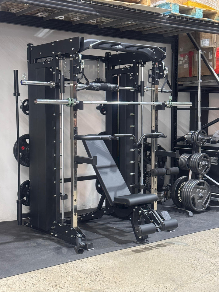 U-Pro-01 All-in-One Smith Machine Functional Trainer – Commercial Gym System with 308 lb Cast Iron Weight Stacks