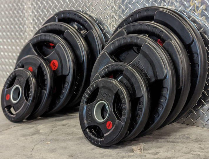 Rubber Grip Weight Plate Set – 231 lb (105 kg) Commercial Grade Olympic Plates for Home & Gym