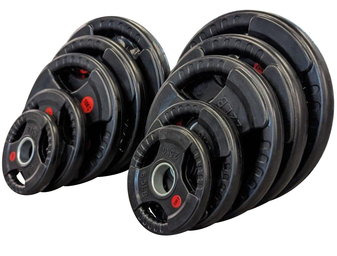 Rubber Grip Weight Plate Set – 231 lb (105 kg) Commercial Grade Olympic Plates for Home Gym