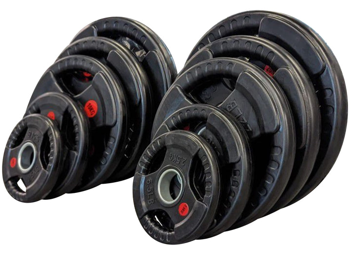 Rubber Grip Weight Plate Set – 231 lb (105 kg) Commercial Grade Olympic Plates for Home & Gym