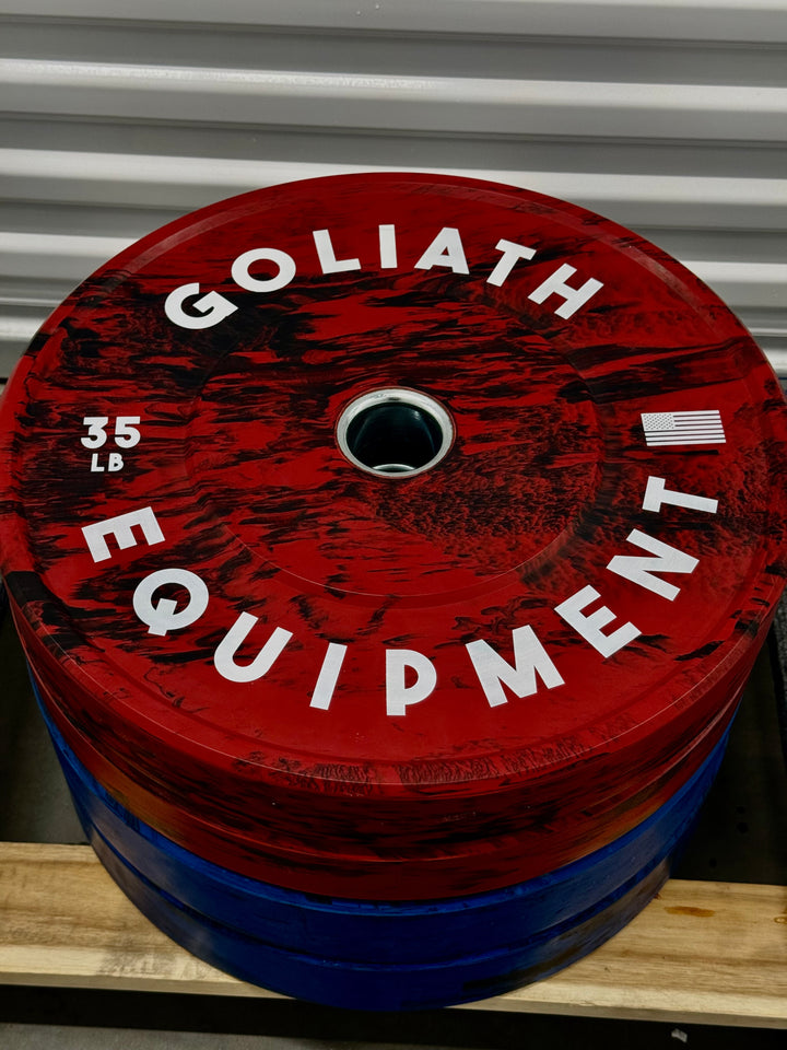 Colored Bumper Plate Set – 260 lb Olympic Weight Plates for CrossFit & Powerlifting